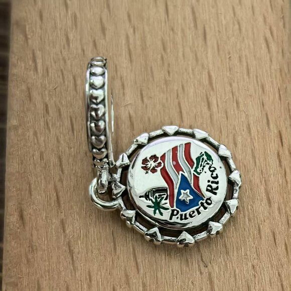 Pandora I Love Puerto Rico Exclusive Charm Pendant, S925 Silver Bracelets - Picture 4 of 4
